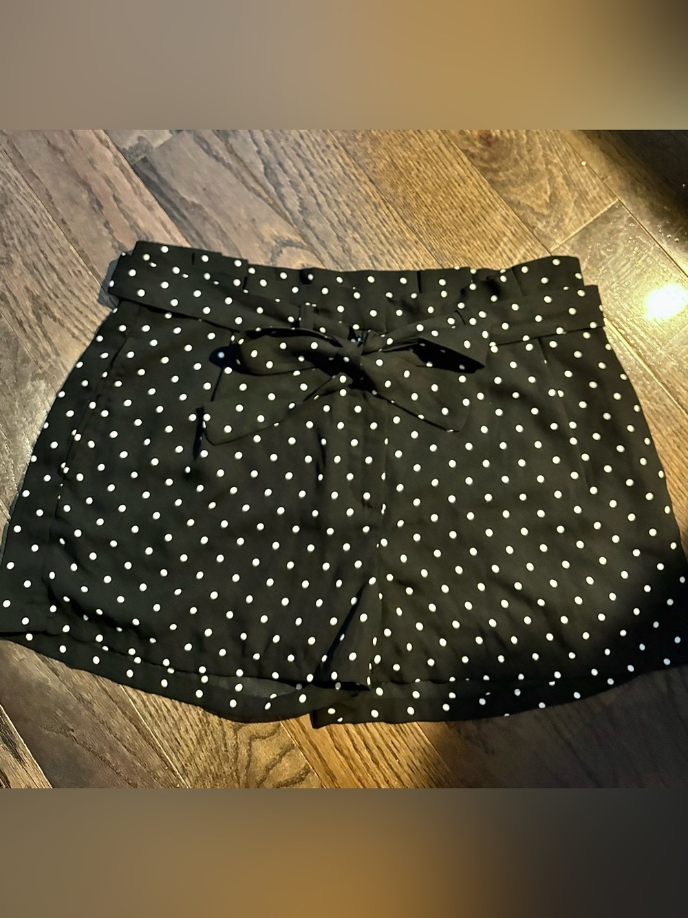 Love Tree Black and White Polka Dot Shorts
